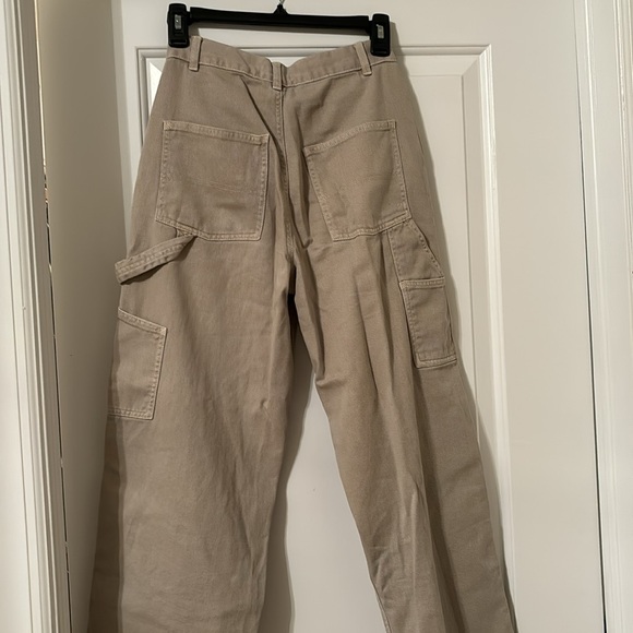 Size 00 wide leg beige denim pants from GARAGE - Picture 2 of 6